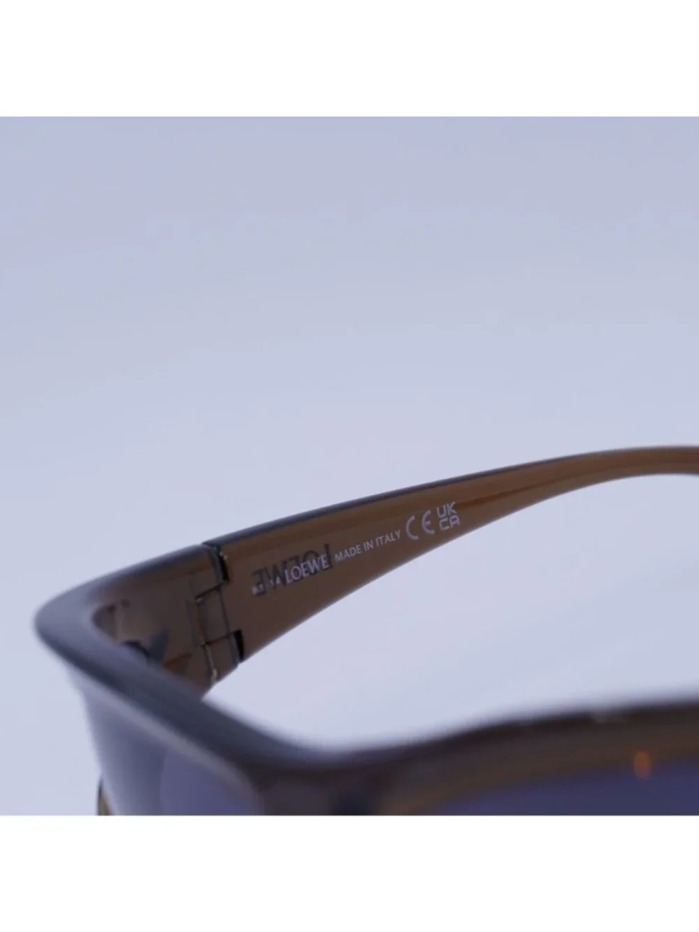 Loewe LW40143U 47A Sunglasses Brown Shield Frame, Grey Lenses